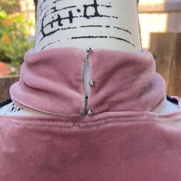 Elie Tahari Murray Velvet Choker Neck Tank Dark Lily Size XS - Picture 4 of 7